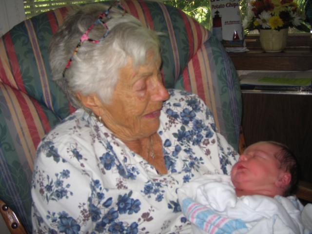 Liam and Great Grandmother Woods